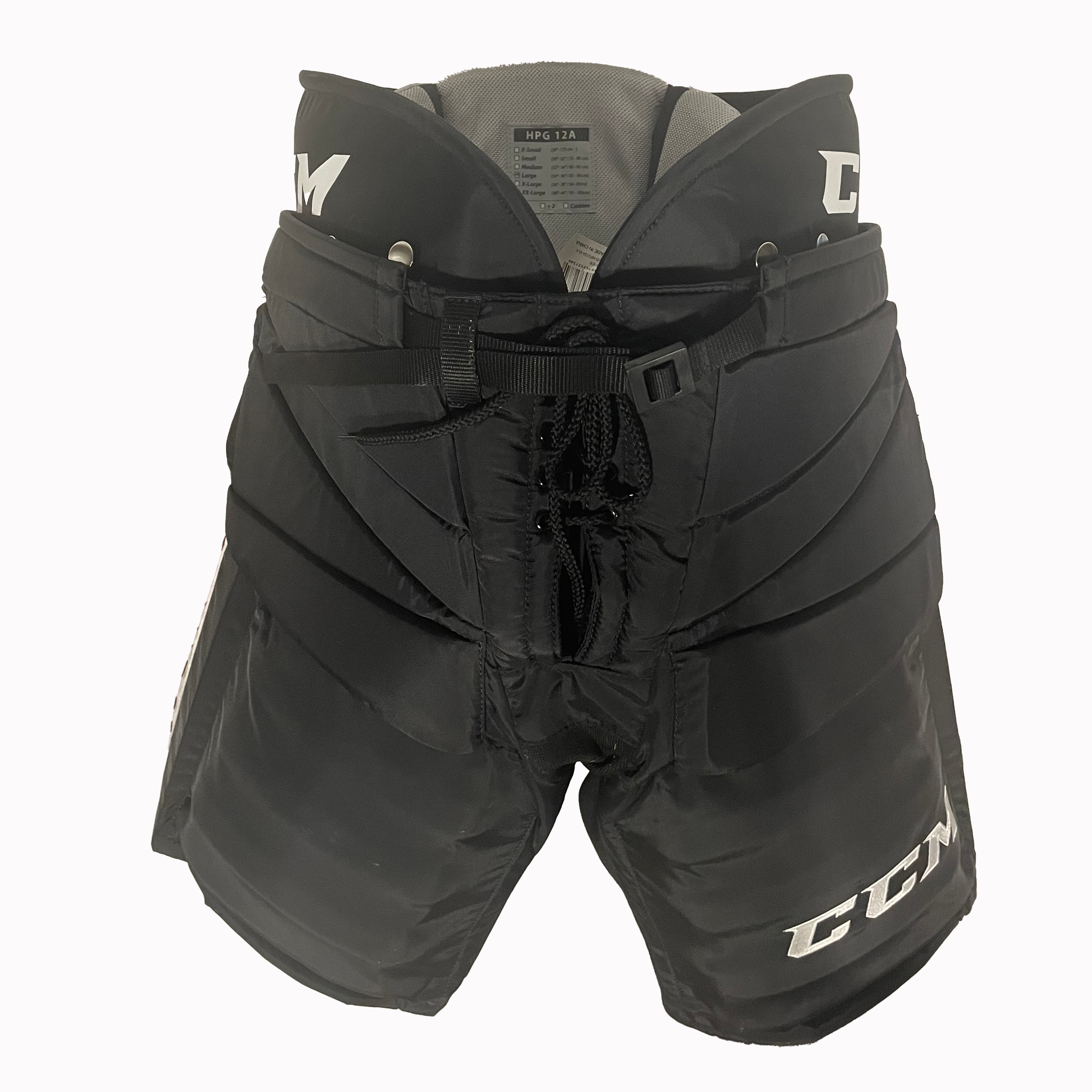 CCM HPG12A - Pantalon de gardien de but de hockey OHL Pro Stock (noir/bordeaux)